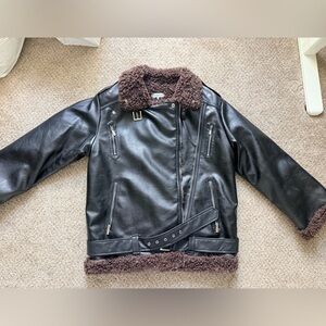 WeWoreWhat Sherpa Moto Jacket - NWOT